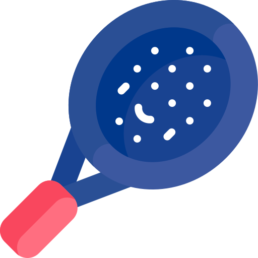 Padelracket speler linksboven